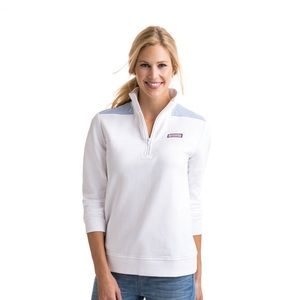 Vineyard Vines Shep seersucker quarter zip pullover. Size S